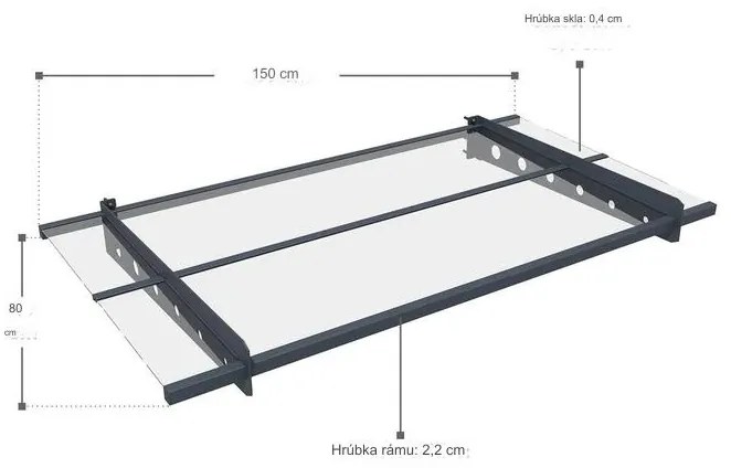 InternetovaZahrada Vchodový prístrešok Manila 150x80 cm