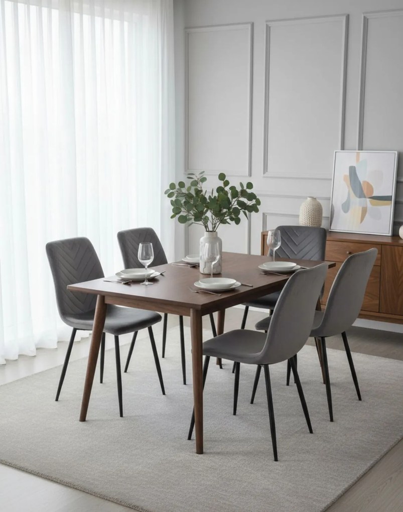 Stolička Daren Velvet sivá