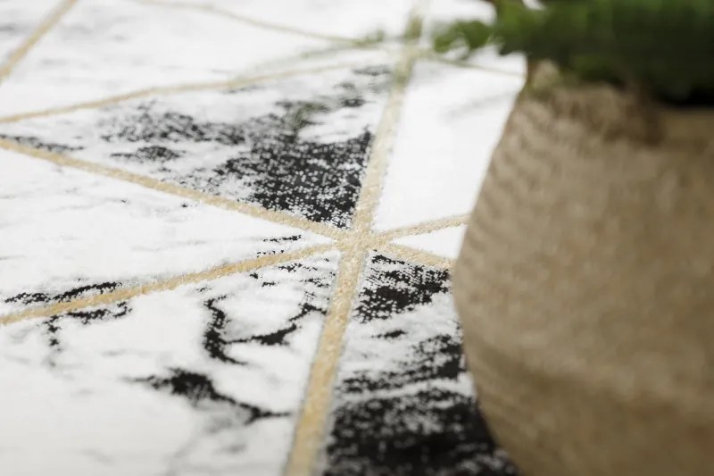 Dywany Łuszczów, Kusový koberec Emerald 1020 black and gold, 120x170, čiernobiela, kancelária