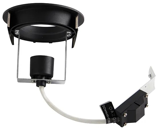 Sada 6 moderných čiernych naklápacích zapustených bodových svetiel AR70 - Cisco