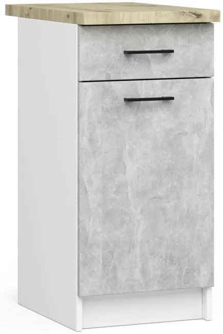 Kuchynská linka OLIVIA 2.4 m s vitrínou betón