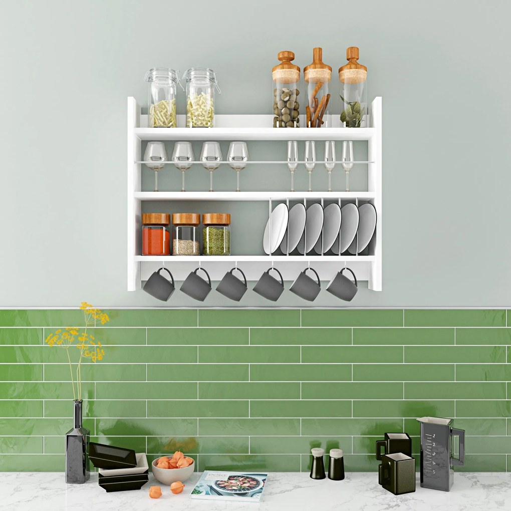 Kuchynská polica KOLIN 85 cm biela