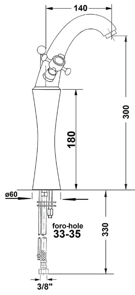 Stojančeková umývadlová batéria v bronzovej farbe Antea – Sapho