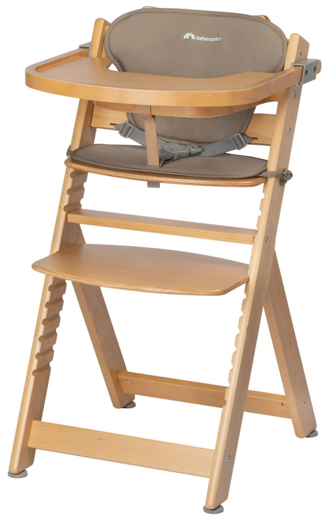 Timba stolička rastúca Natural Wood s podložkou