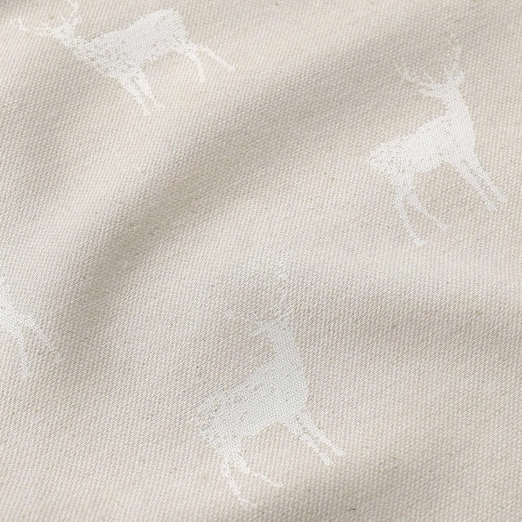Goldea vianočný záves natura – jeleňe na režnej 280x135 cm