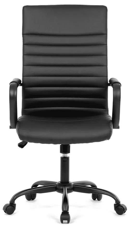 Kancelárske kreslo ALTO — ekokoža, viac farieb, nosnosť 135 kg Čierny rám / čierny poťah