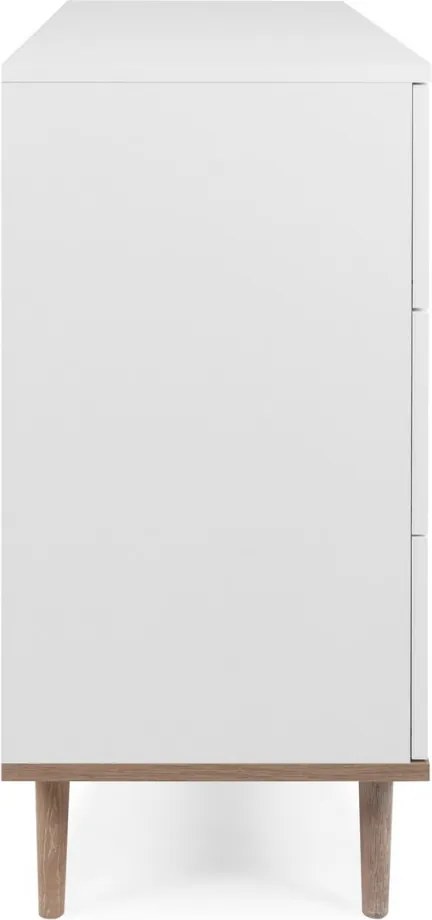 Komoda se 6 zásuvkami Göteborg, bílá/dub sonoma