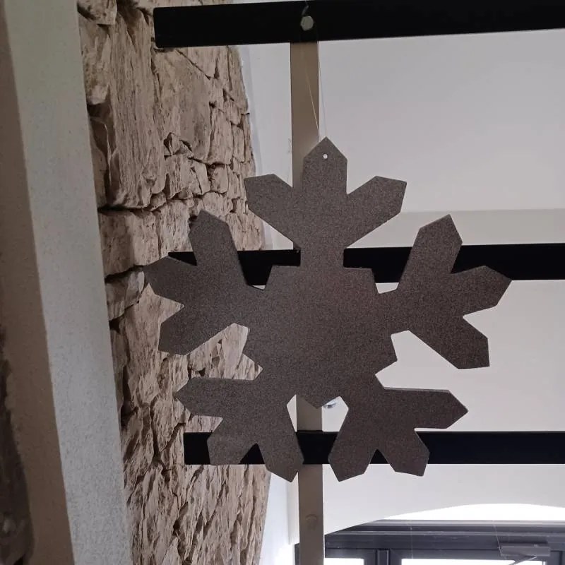 DECOLED Vločka I, pr. 80 cm, stříbrná