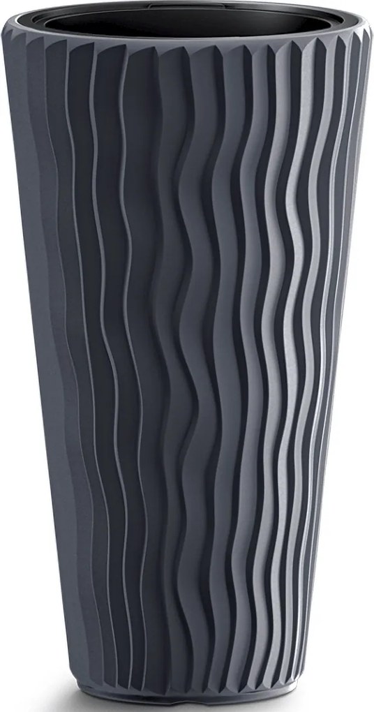 Plastový kvetináč DPSP300 29,7 cm - antracit