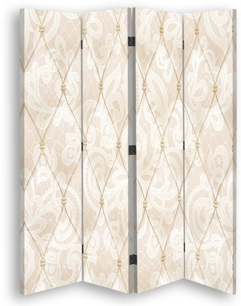 Gario Paraván Béžová farba Rozmery: 145 x 170 cm, Prevedenie: Klasický paraván