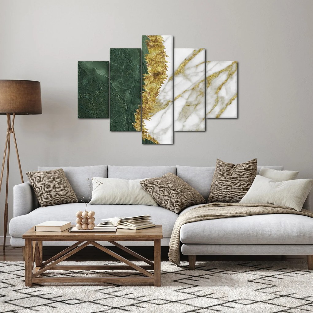 Obraz - Zelený mramor N⁰1 (150x105 cm)