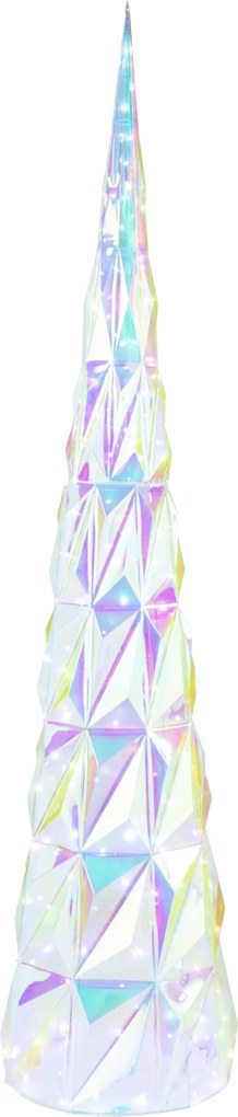 Kúzelná LED dekorácia v tvare stromu Dúhová strieborná J-line XL – 40*40*178 cm