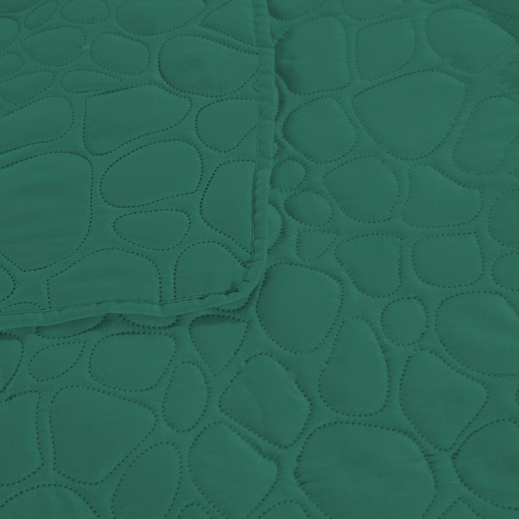 Zelený prehoz na posteľ so vzorom STONE Rozmer: 170 x 210 cm
