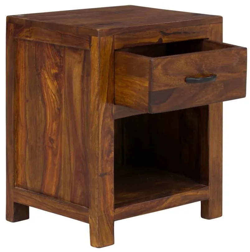 furniture-nabytek.cz - Masívny nočný stolík Palison z palisandru, lakovaný, hnedý
