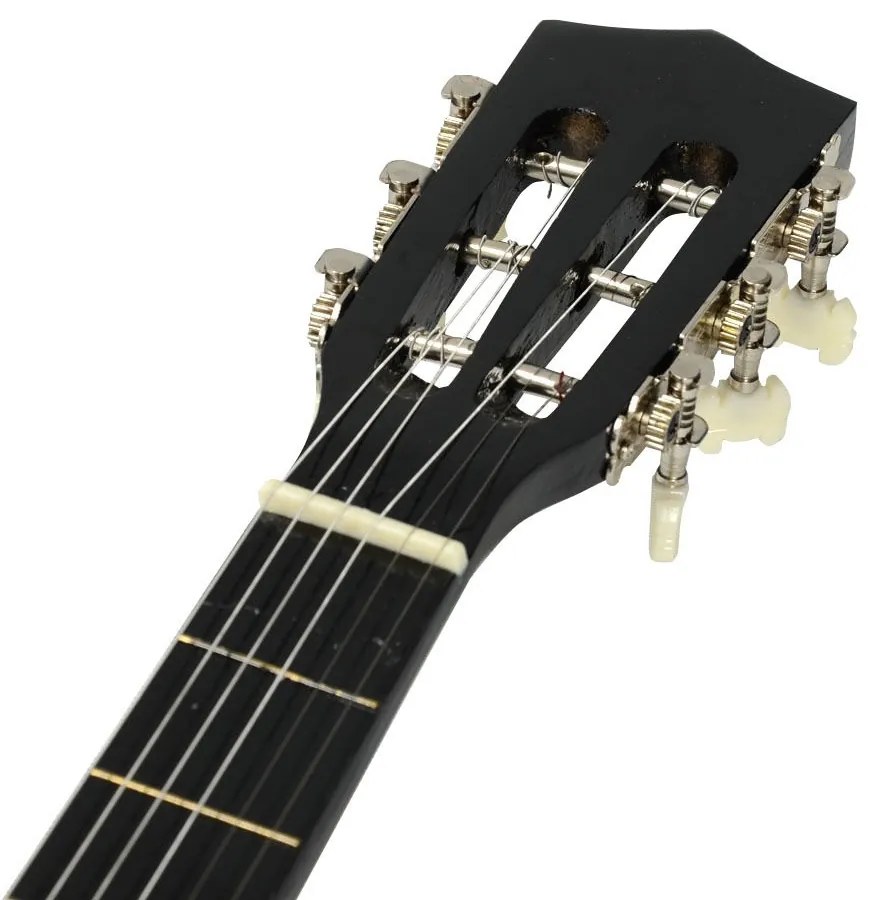 Akustický gitarový set pre začiatočníkov s ladičkou navyše, 2 farebné prevedenia, čierny