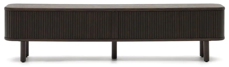 Tmavohnedý TV stolík v dekore jaseňa 200x50 cm Mailen – Kave Home