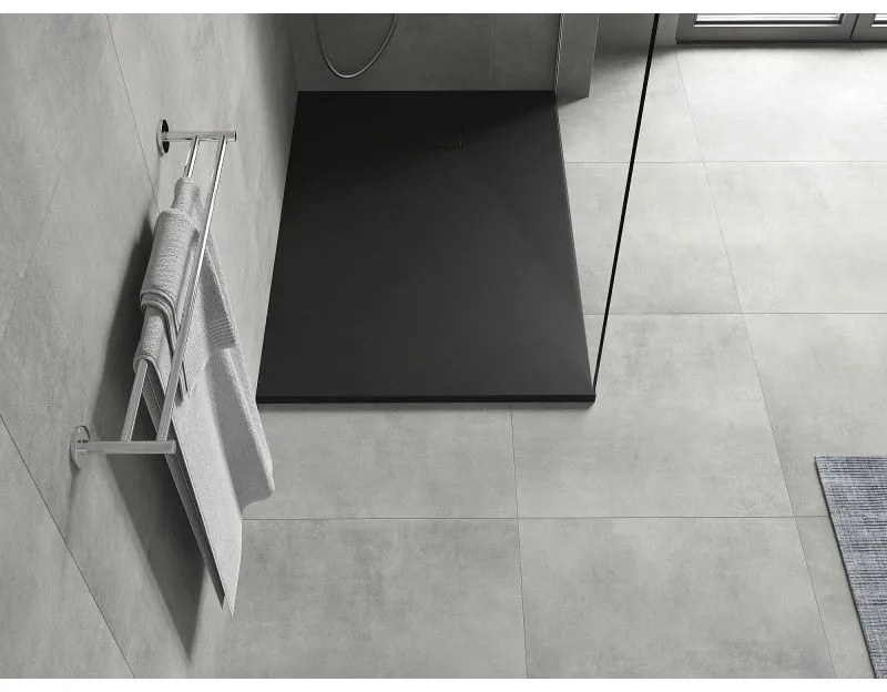 Mexen Hugo, SMC obdĺžniková sprchová vanička 100 x 70 cm, čierna matná, 42707010