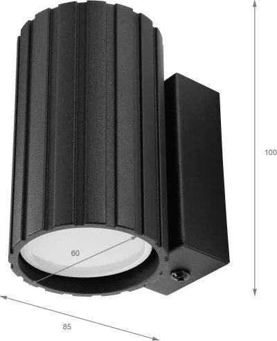 Brilagi - Nástenné svietidlo CRISPINA 1xGU10/10W/230V 10 cm čierne