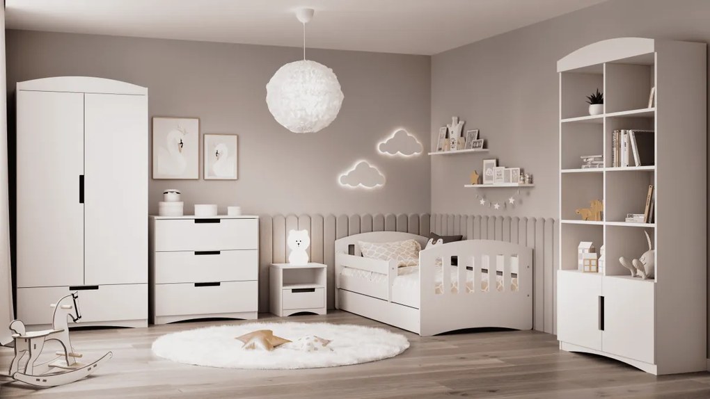 Kocot kids Detská posteľ Classic I biela, varianta 80x140, bez šuplíků, bez matrace