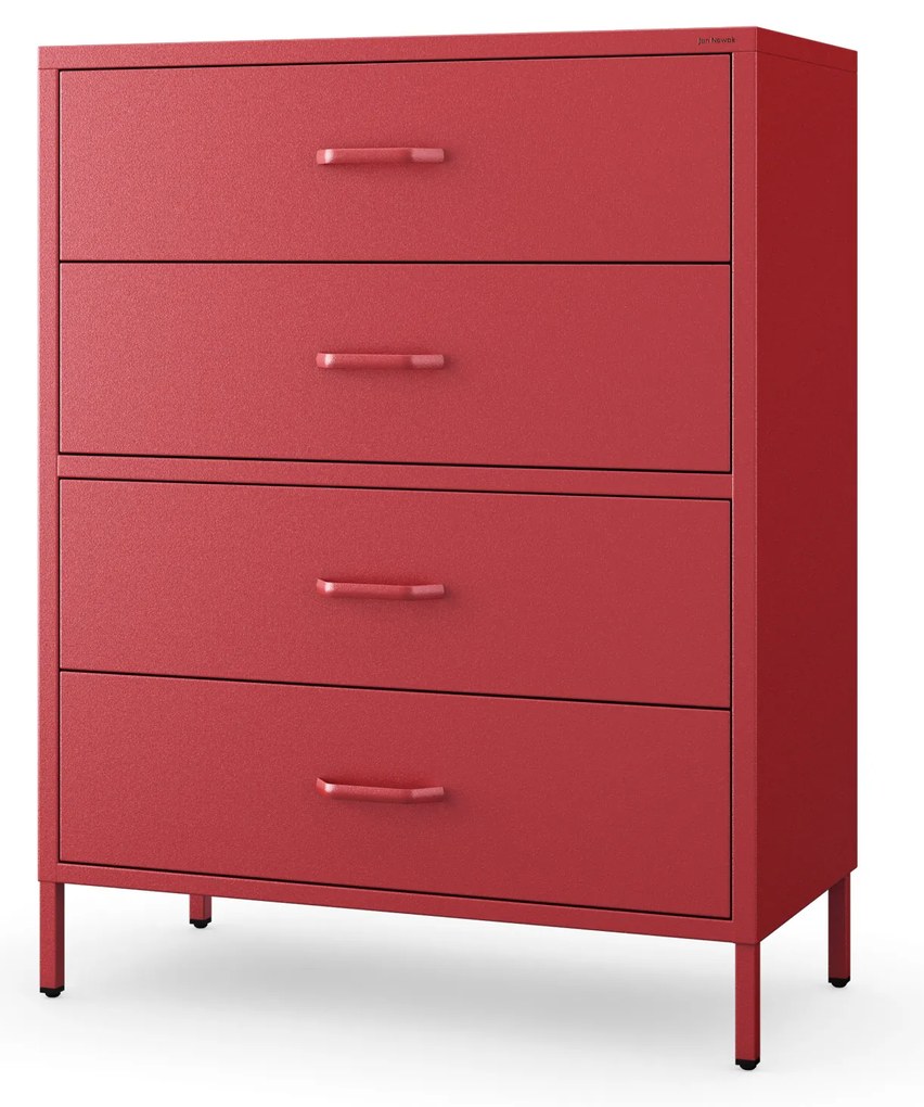 Komoda CARLA, 800 x 1015 x 400 mm, Modern: červený farba