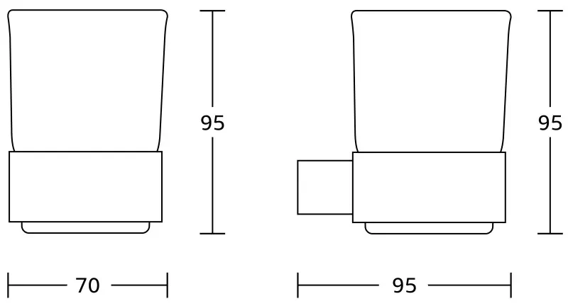 Mexen Adox, nástenný pohár na kefky, chrómová, 7018238-00
