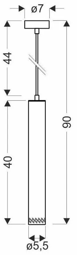 Čierne závesné svietidlo s dreveným tienidlom ø 7 cm Tubo – Candellux Lighting