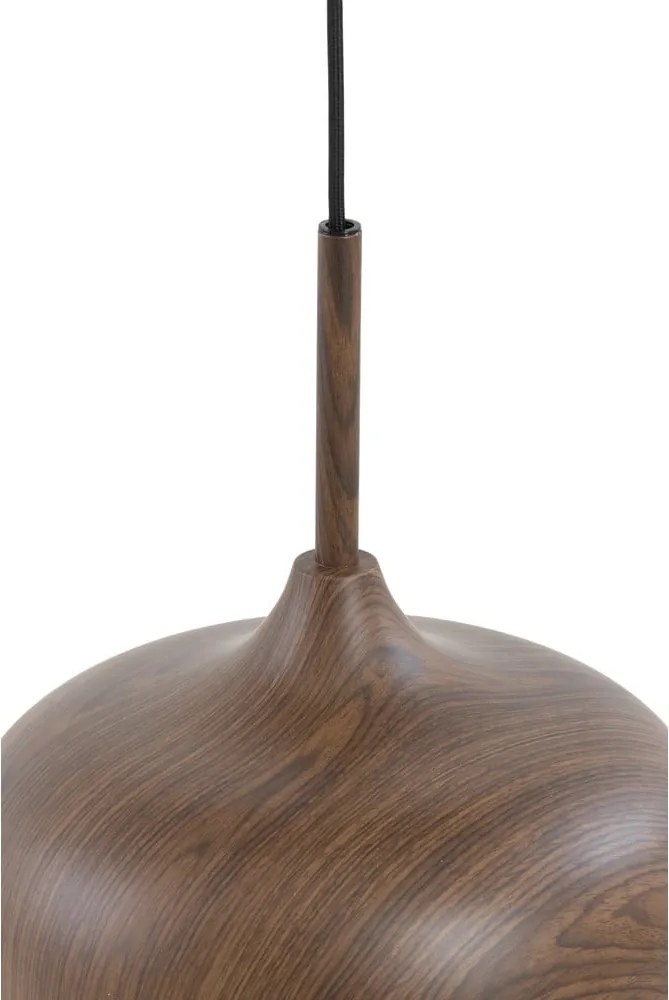 Tmavohnedé závesné svietidlo s textilným tienidlom ø 16 cm Dania – Light & Living