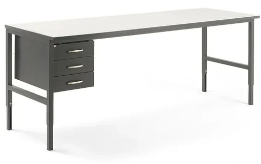 Dielenský stôl Cargo, 2400x750 mm, 3 zásuvky