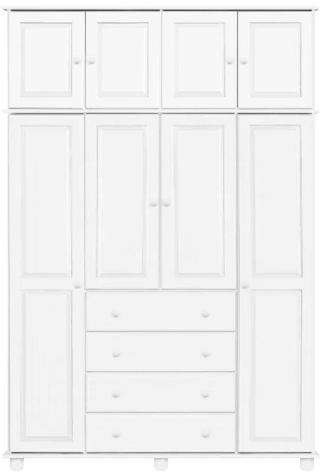 IDEA nábytok Skriňa 4-dverová 8852B biely lak