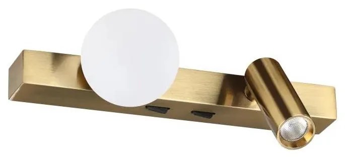 Ideal Lux - LED Nástenné svietidlo PING PONG 2xLED/3W/230V CRI 90 mosadz