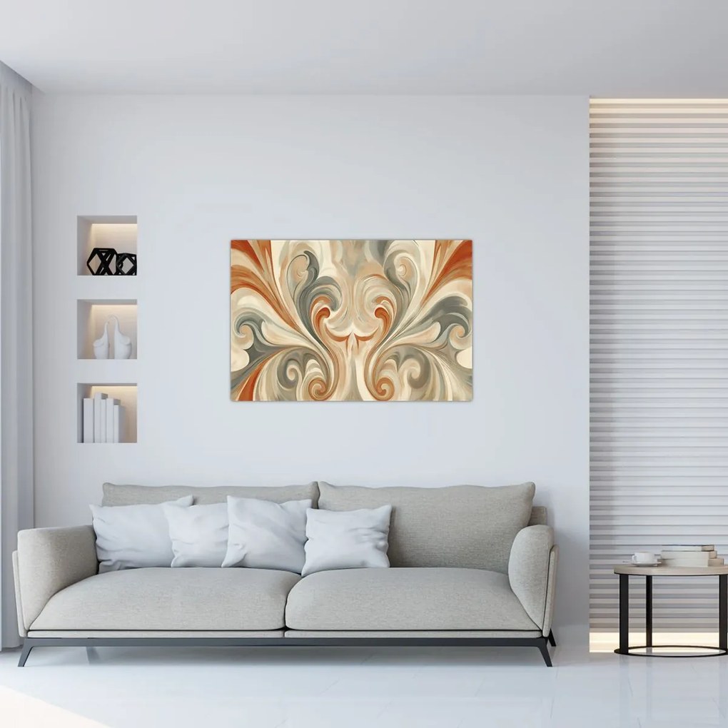 Obraz - Vír v zemitých farbách (90x60 cm)