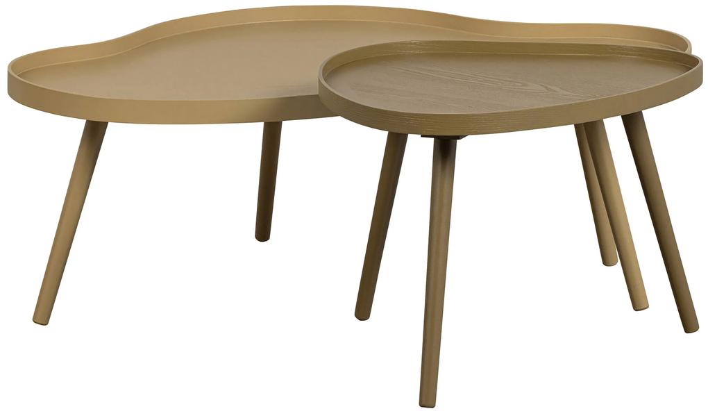 Odkladací stolík menna 61 x 40 cm hnedý MUZZA