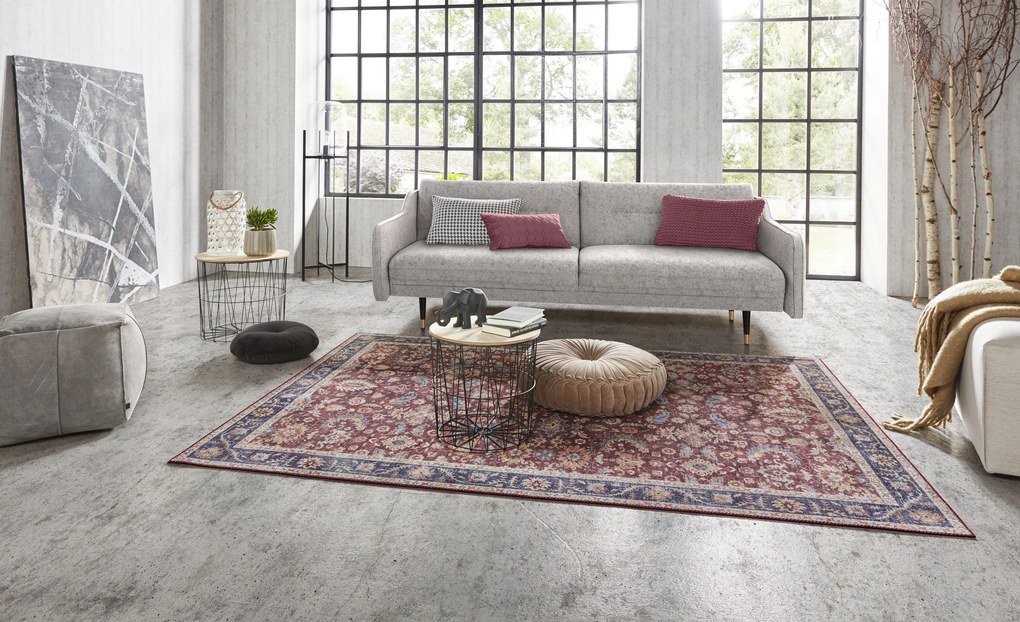 Hanse Home, Kusový koberec Asmar 104004 Bordeaux/Red, 80x200, červená, chodba / predsieň