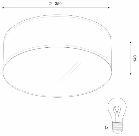 Stropné svietidlo SIRJA 1xE27/60W/230V pr. 35 cm krémová