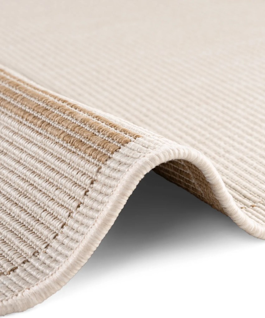 NORTHRUGS, Koberec behúň Duet Bowen 106245 Beige/White - na von aj na doma, 80x250, béžová, chodba / predsieň
