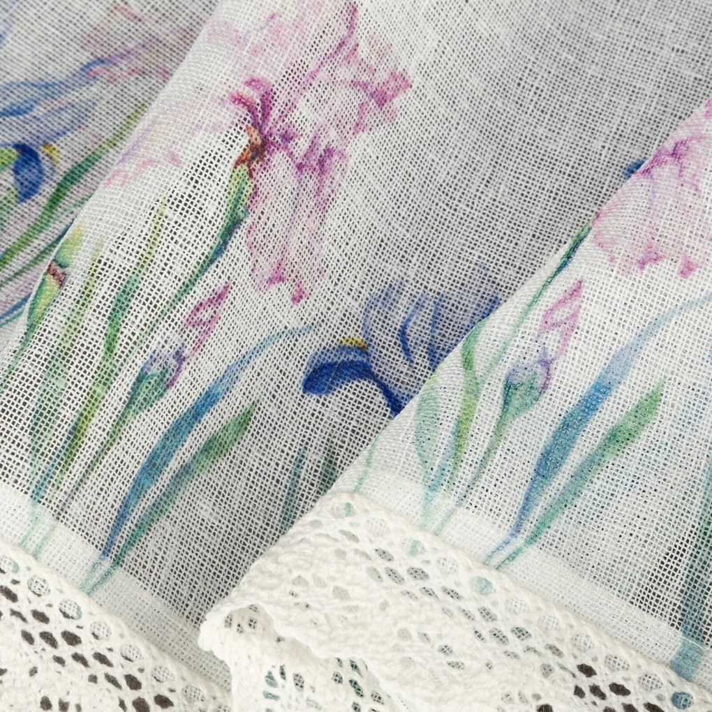 KRÁTKA ZÁCLONA NA PÁSKE DOLOREZ 150X30 CM KVETY