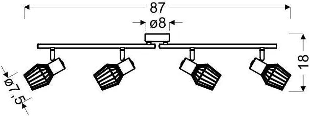Candellux Stropné svietidlo Viking pre žiarovku 4x E14 94-68033