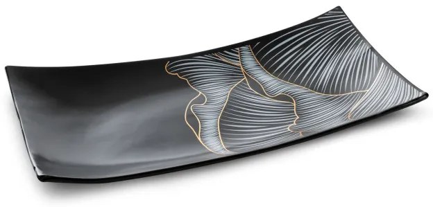 Dekoračný tanier PEONIA 1 1 čierny / popolový