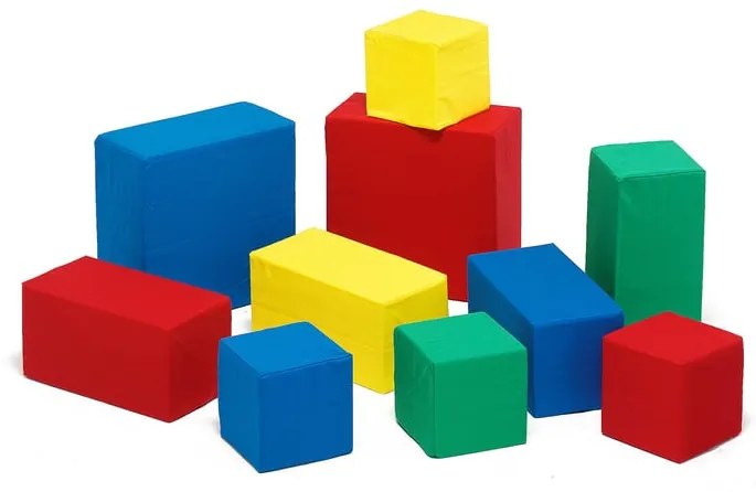 Penové stavebné bloky MIKU, sada 10 ks, kombinácia 2