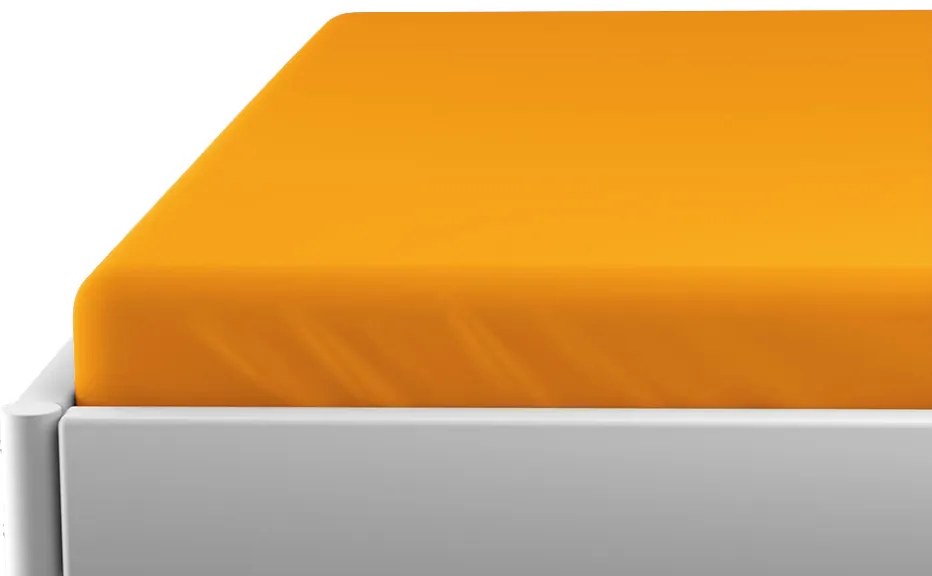Jersey plachta do detskej postieľky EXCLUSIVE 70x140 cm oranžová