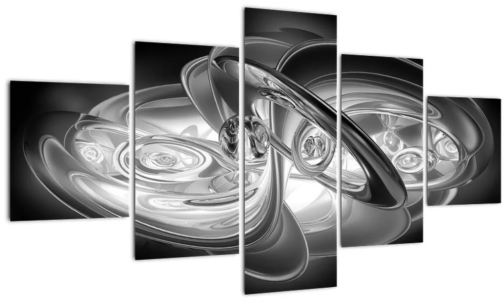 Obraz modernej sivej abstrakcie (125x70 cm), 40 ďalších rozmerov