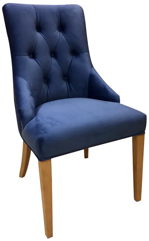 PYKA Lux jedálenské kreslo drevo D3 / kráľovská modrá (Fresh 11)