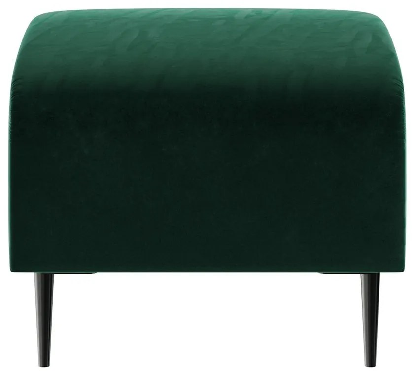 Tmavozelený zamatový puf Ghado Shel