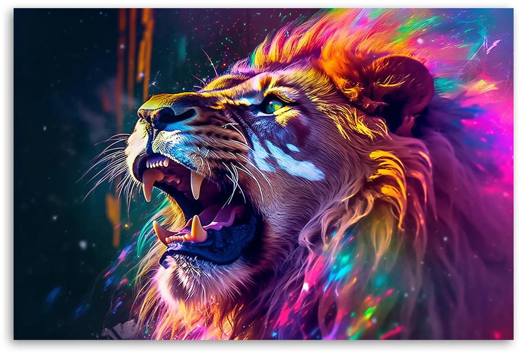 Gario Obraz na plátne Silný abstraktný lev Rozmery: 60 x 40 cm