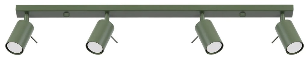 Bodové svietidlo Ring, 4x olivové kovové tienidlo, (možnosť polohovania)