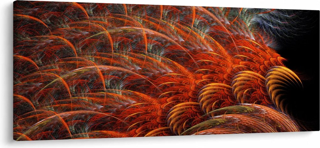 Obraz - Abstraktná imitácia peria (120x50 cm)