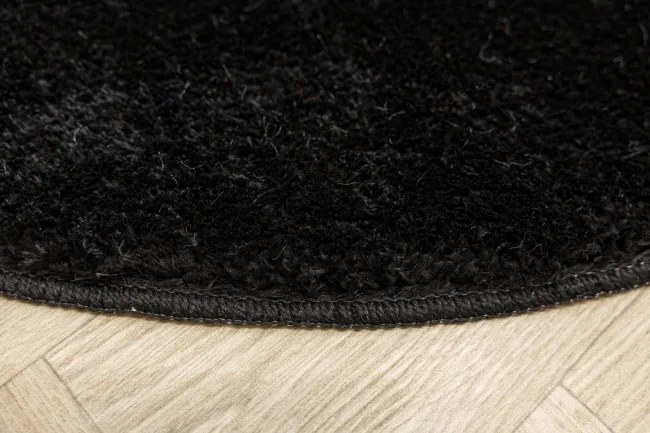 Kúpeľňový koberček Malmo čierny, kruh