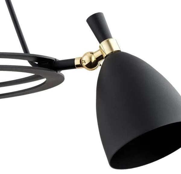 Argon 6149 - Luster na tyči CHARLOTTE 3xE27/15W/230V čierna/zlatá