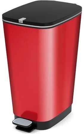 Plastový odpadkový kôš Chic, objem 60 l, červený