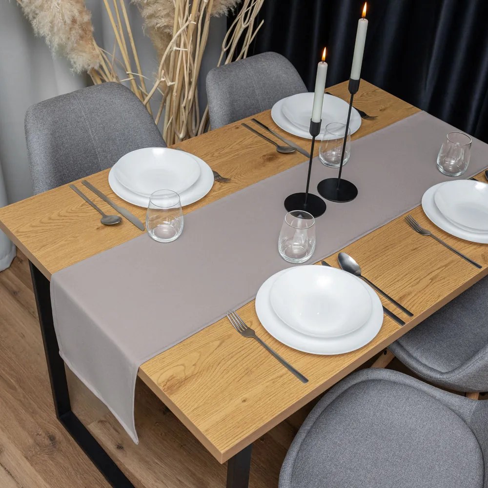 Biante Dekoračný behúň na stôl Rongo RG-101 Svetlo sivý 35x160 cm